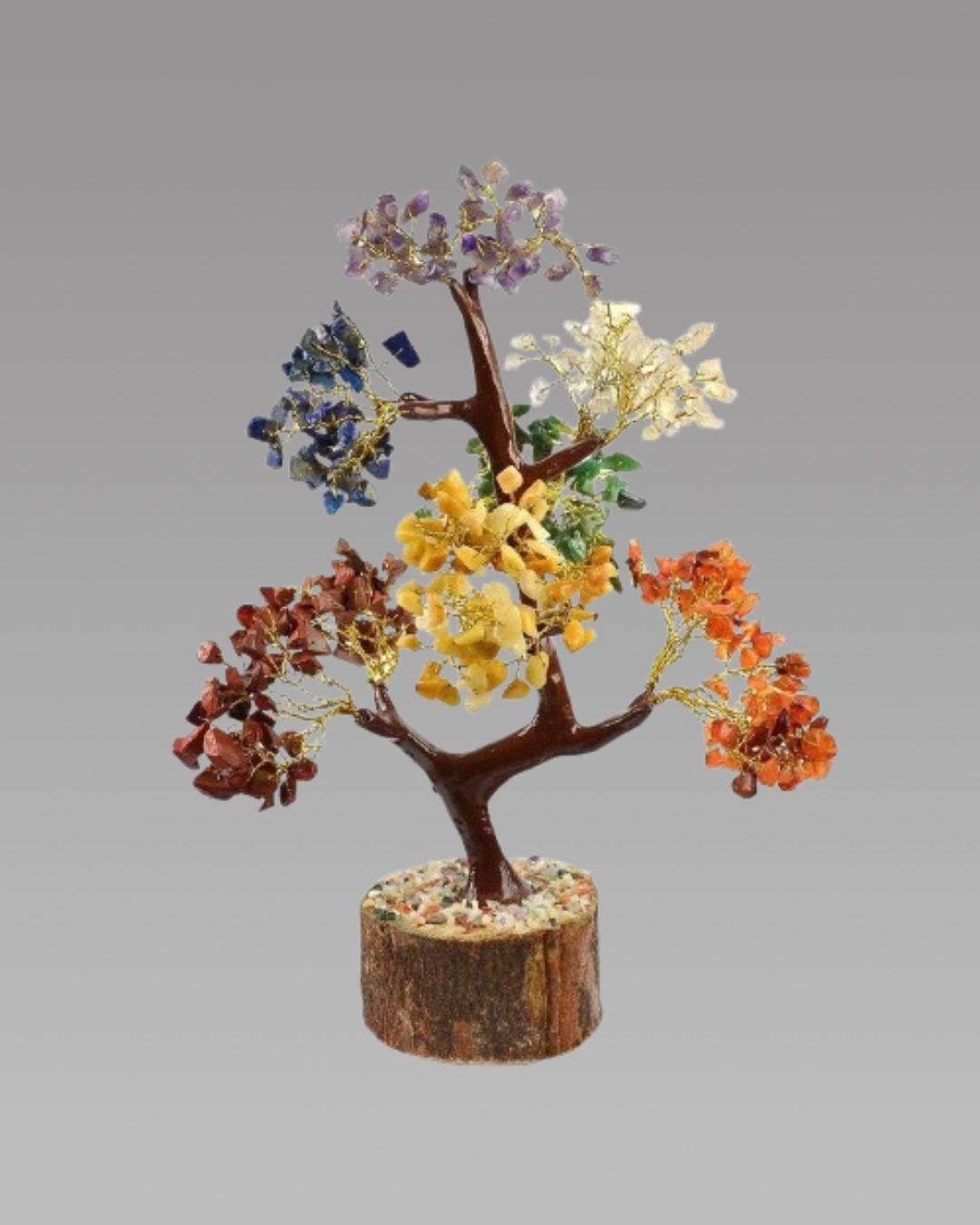🌈 7 Chakra Natural Gemstone Crystal Tree 🌳✨