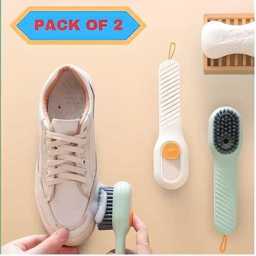 🧼 Multifunctional Soap Dispensing Scrubbing Brush (Pack of 2) 🏠✨