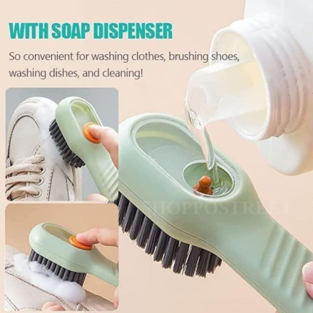🧼 Multifunctional Soap Dispensing Scrubbing Brush (Pack of 2) 🏠✨