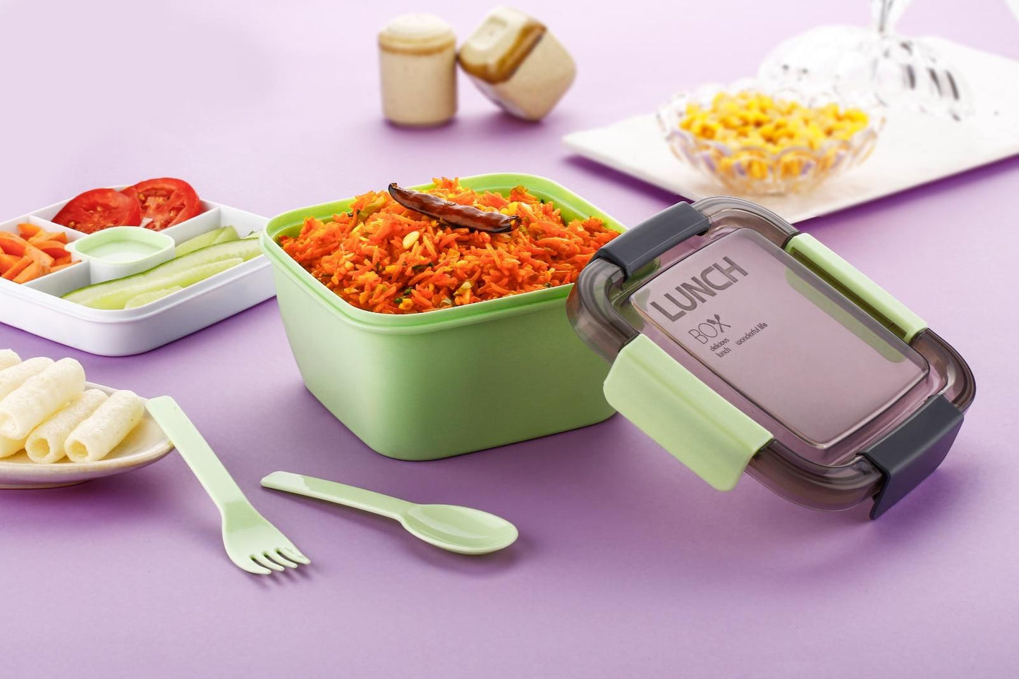🍱 4 Compartment Lunch Box – Meal Prep Made Easy! 🥗✨