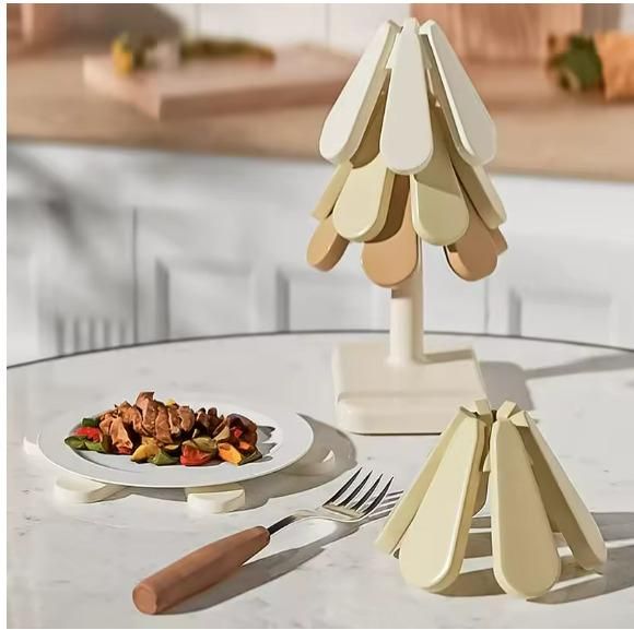 Elegant Silicone Insulation Pad with Stand – Heat-Resistant Table Protector