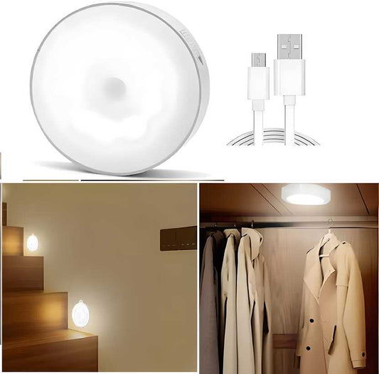 💡 Motion Sensor Light for Home - USB Rechargeable Wireless LED Night Light