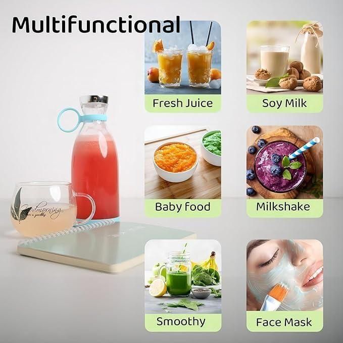 🍹 Travel Portable Mini Juice Blender- USB Rechargeable Juicer