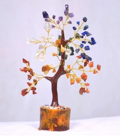 🌈 7 Chakra Natural Gemstone Crystal Tree 🌳✨