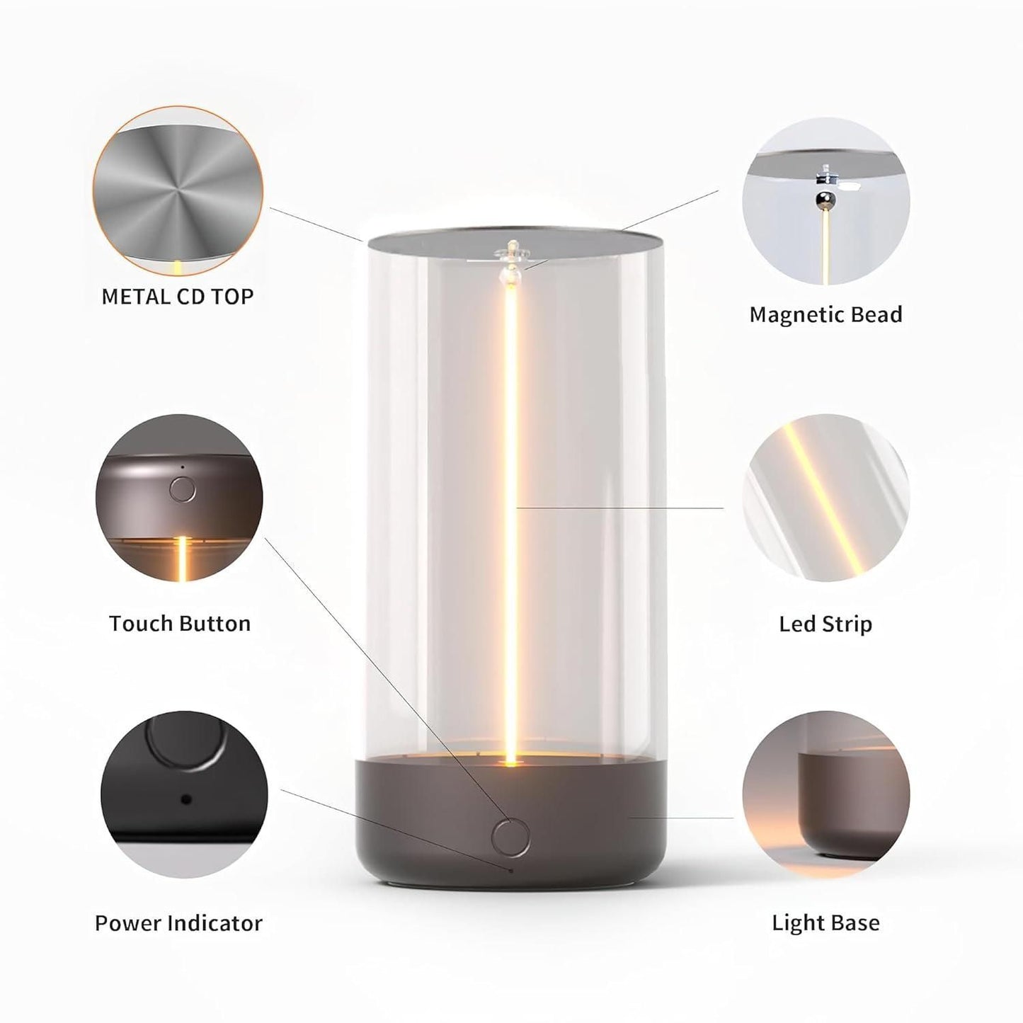 Magnetic Lamp – Multicolor Desk & Night Lamp | Stylish Decor Piece
