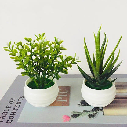 Simulation Of Green Office Desktop Trinket Artificial Plant Pot