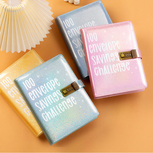100 Days Saving Challenge Loose-leaf Password Journal Book