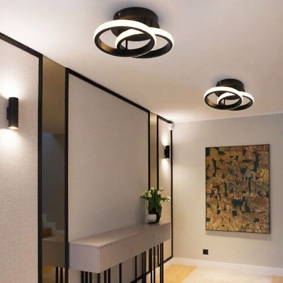 Modern LED Ceiling Light Double Round Pendant Lamp Bedroom Lights Ceiling